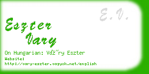 eszter vary business card